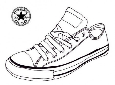 Converse Sneaker Coloring Page Shoes di 2020