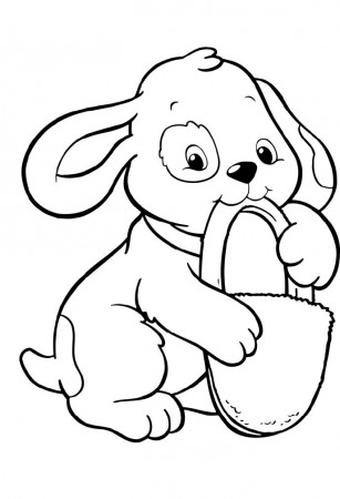 cute puppy coloring pages for kids cute puppies coloring pages and ...