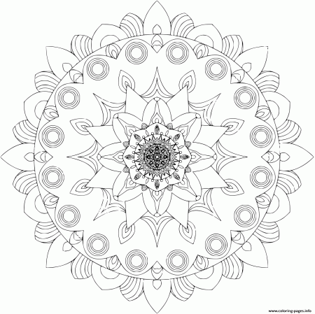 Mandala Islam Arabic Indian Moroccan Coloring page Printable