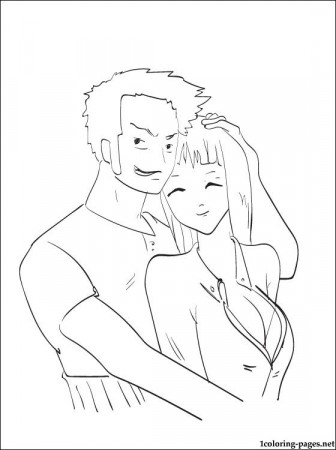 Roronoa Zoro and Nico Robin coloring page | Coloring pages
