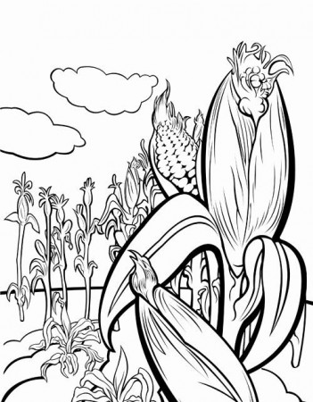 Field Day Coloring Page Elegant Coloring Pages Corn Fields | Coloring pages,  Farm coloring pages, Cross coloring page