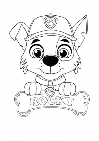 Paw Patrol Rocky Coloring Pages - 4 Free Printable Coloring Sheets | 2020