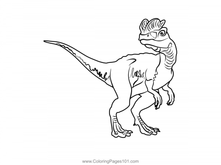 Dilophosaurus Coloring Page for Kids - Free Dinosaurs Printable Coloring  Pages Online for Kids - ColoringPages101.com | Coloring Pages for Kids