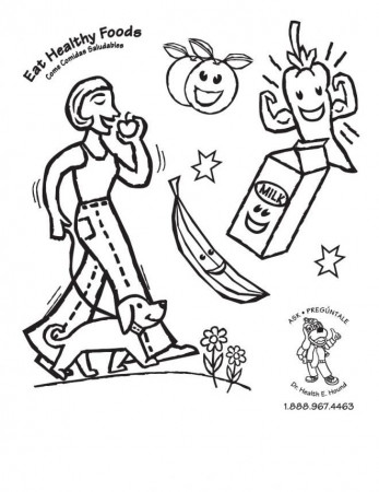 Best Photos of A Healthy Me Coloring Pages - Healthy Food Coloring ...