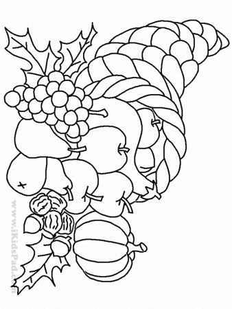 Free Printable Fruits And Food Coloring Book For Kids Harvest ...