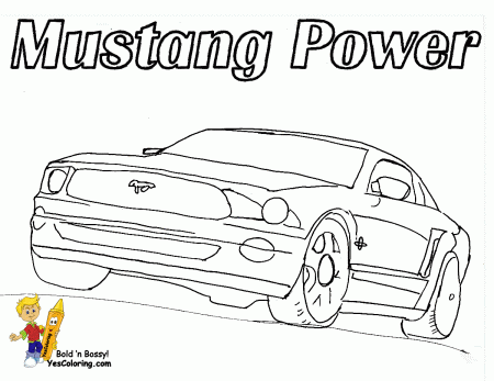 2010 Mustang Coloring Page