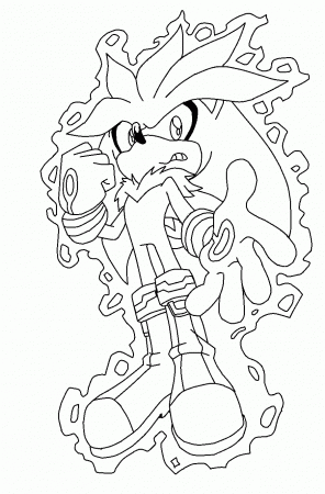 Super Shadow The Hedgehog - Coloring Pages for Kids and for Adults