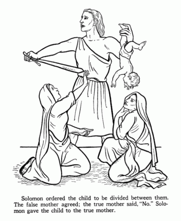 Bible Printables - Old Testament Bible Coloring Pages - King Solomon 2