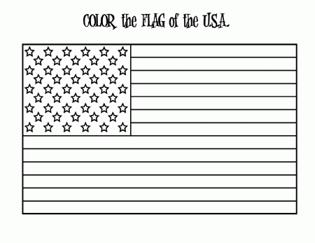 Coloring Page Of The United States Flag - High Quality Coloring Pages