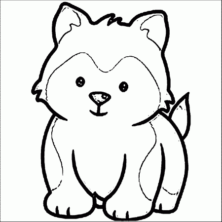 Husky Puppy Dog Puppy Coloring Page | Wecoloringpage