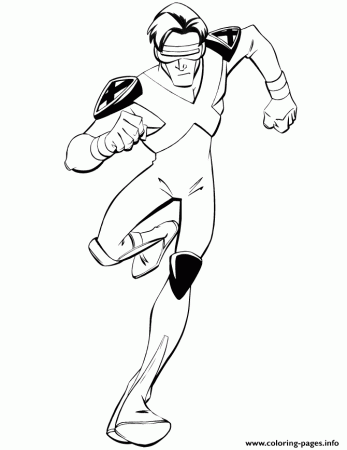 Print x men cyclops running Coloring pages