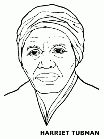 Harriet Tubman - Black History Month: Coloring book pages of famous African Americans