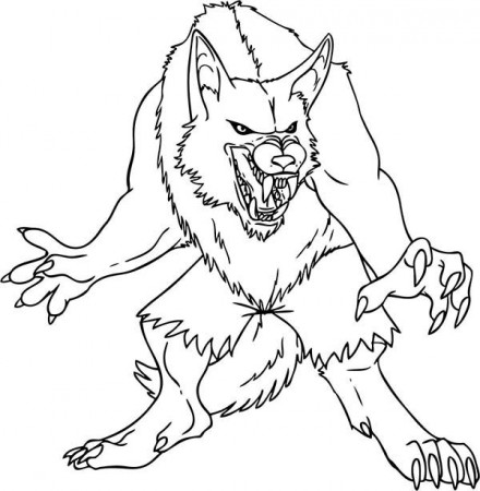 Werewolf Coloring Page