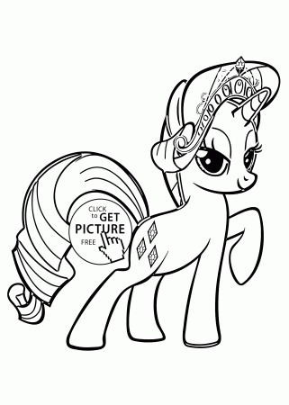 My Little Pony Rarity coloring pages for kids printable free ...