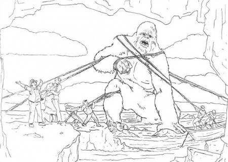 The Explorers Catch King Kong Coloring Pages: The Explorers Catch ...
