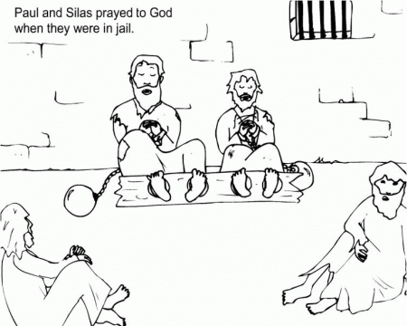 Paul and Silas coloring page