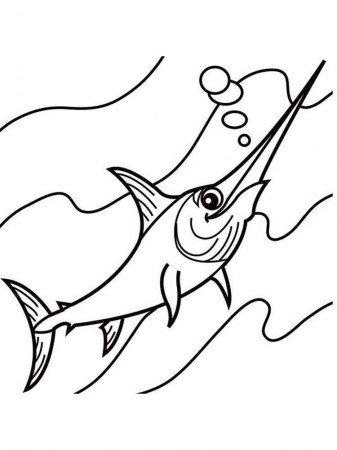 Swordfish coloring pages. Download and print Swordfish coloring pages.