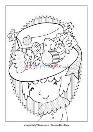 Easter bonnet coloring pages