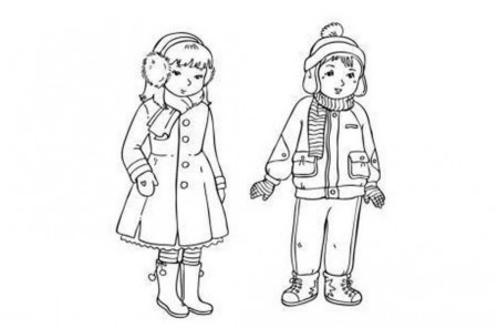 Coloring Pages Of Winter Clothes - Coloring