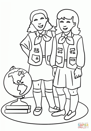 Brownie Girls Scout coloring page | Free Printable Coloring Pages