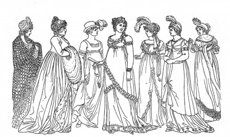 Historical fashion coloring pages download and print for free