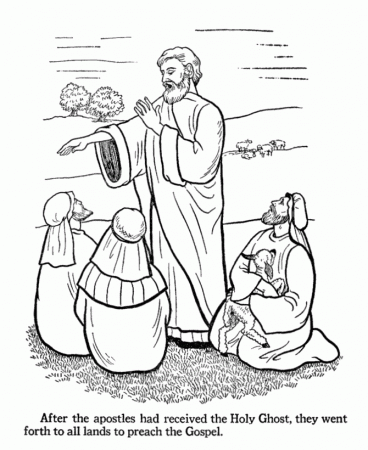 Bible Coloring Pages Jesus' Disciples - Coloring Pages For All Ages