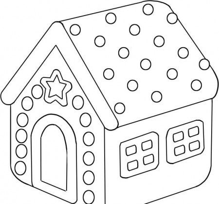Gingerbread House Coloring Pages for Kids to Learn Color | MP Head