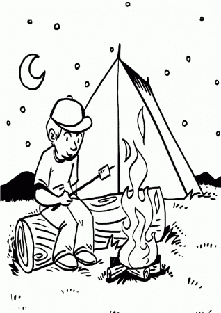 Camping Coloring Pages Print - Coloring Page