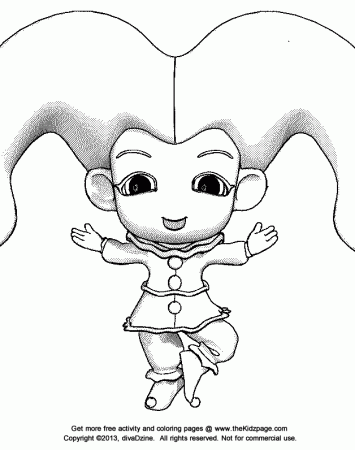 Cute Clown Kid - Free Coloring Pages for Kids - Printable ...