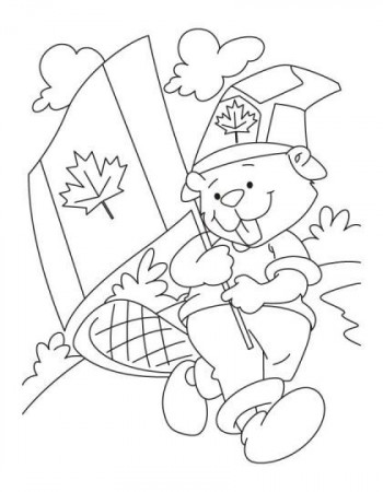 Canada, a beautiful countryside coloring pages | Flag coloring pages,  Online coloring pages, Coloring pages