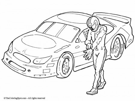 Race Driver Coloring Page | Audio Stories for Kids | Free Coloring Pages |  Colouring Printables