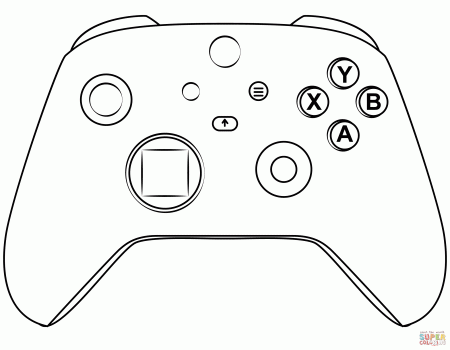 Xbox Controller coloring page | Free Printable Coloring Pages