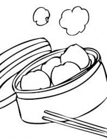 coloring pages chinese food - Clip Art Library