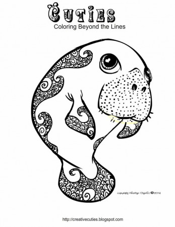 Creative Cuties: Manatee coloring page | coloring pages ...