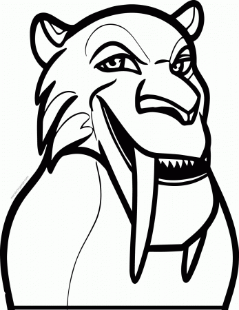Diego From Ice Age 1 Coloring Page | Wecoloringpage