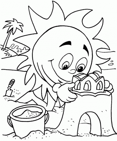 beach coloring pages printable - Free Large Images