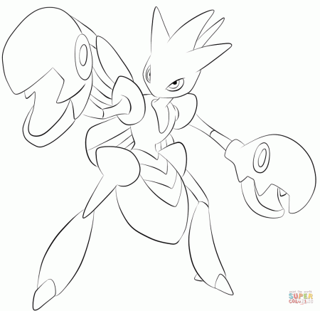 Scizor coloring page | Free Printable Coloring Pages
