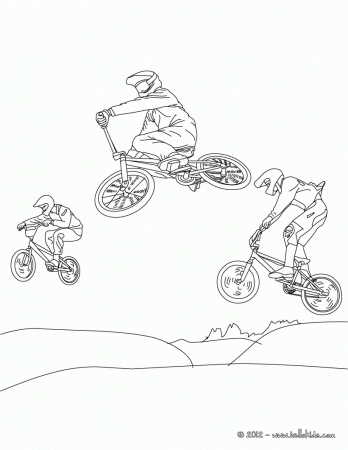 CYCLING coloring pages - BMX cycling race