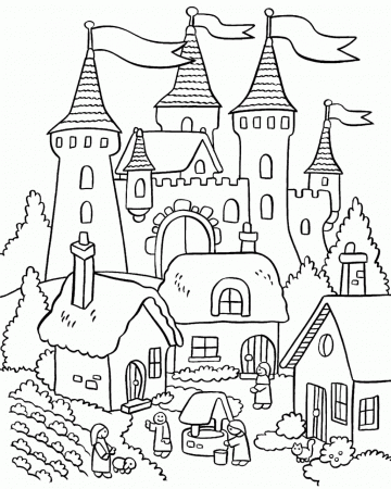 Coloring: House Of Spring Coloring Page House Coloring Pages Printable