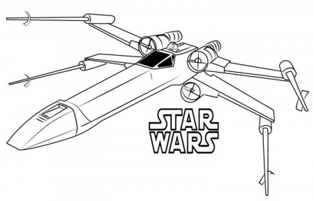 T 65 X Wing Fighter Star Wars Coloring Page