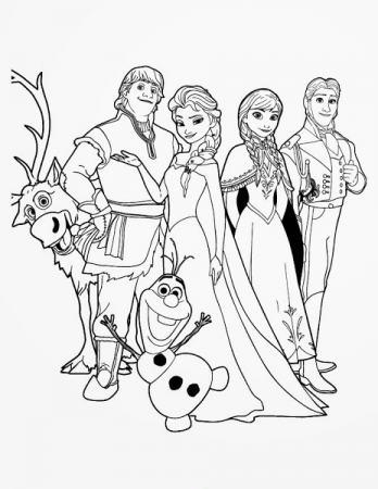 Printable Frozen Characters Coloring Pages – Colorings.net ...