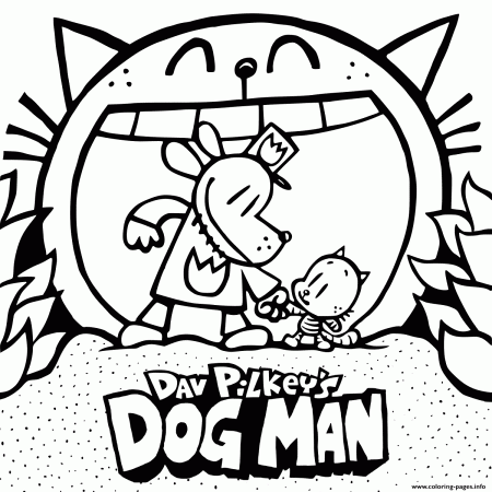 Dog Man Lords Of The Fleas Coloring Page Coloring Pages Printable