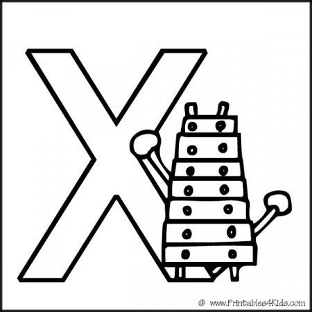 Alphabet Coloring Page Letter X Xylophone – Printables for Kids – free word  search puzzles, coloring pages, and other activities