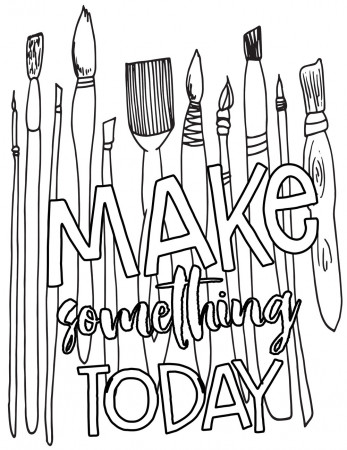 MAKE SOMETHING TODAY - Free Coloring Page — Stevie Doodles