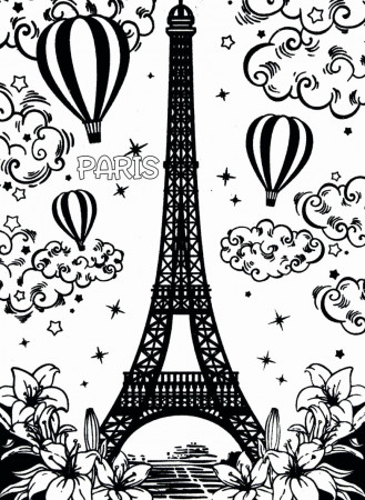 Eiffel Tower Coloring Pages Free at GetDrawings | Free download