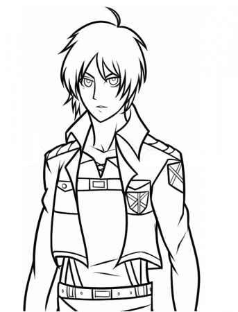 Printable Eren Yeager Coloring Page - Anime Coloring Pages - Coloring Home