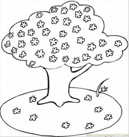 Ing Cherry Tree Coloring Page Coloring Page - Free Cherries Coloring Pages  : ColoringPages101.com