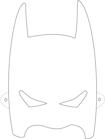 Batman mask printable coloring page for kids