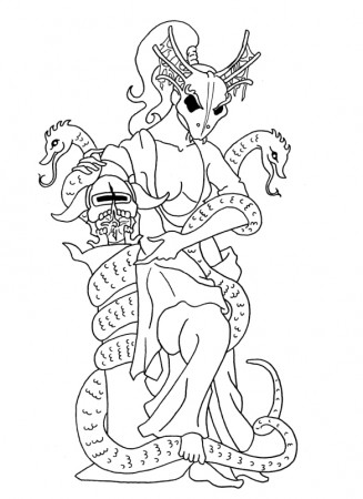 The Elder Scrolls Coloring Pages – Vaermina | One Delightful Day