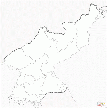 North Korea Map coloring page | Free Printable Coloring Pages